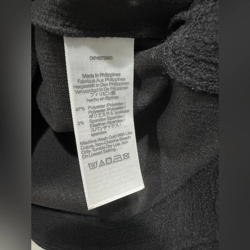 Madewell Crepe Square Neck Puff Sleeve Top Black S